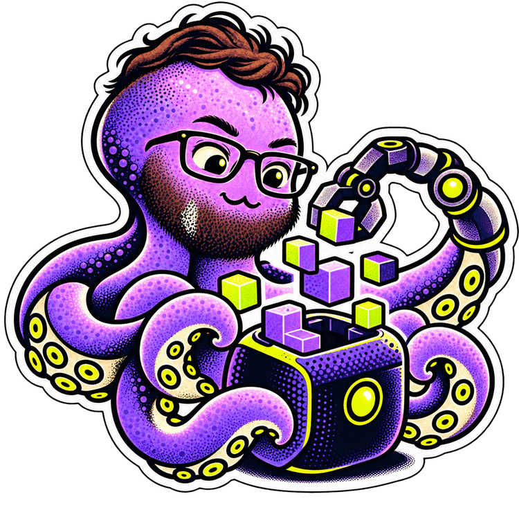 Octo assembling a product from building blocks